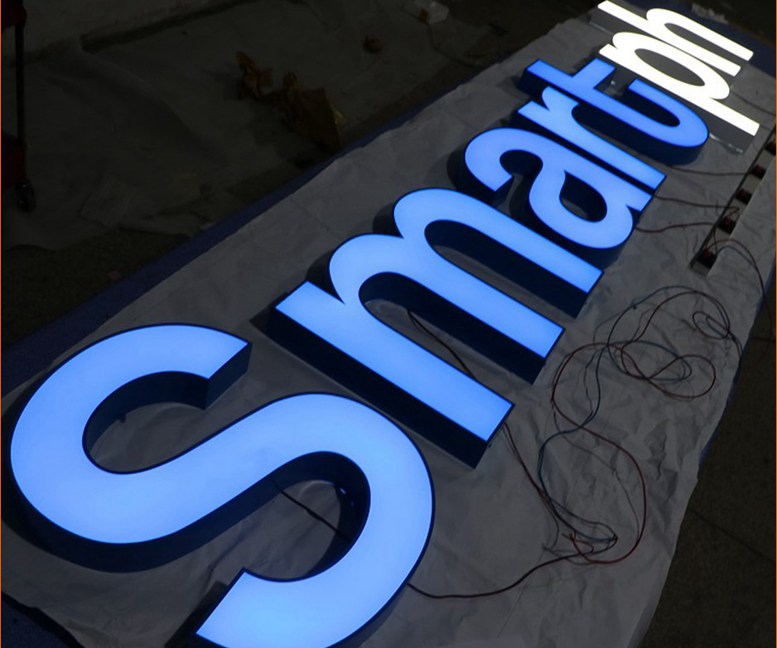 Outdoor Custom 3D Advertising Acrylic Led Fronlit Letters Channel Sign